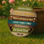 Garden Sign For Outdoor Garden Rules Sign Wall Mounted Sign