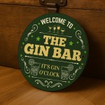 The Gin Bar Sign Acrylic Bar Signs For Home Bar Outside Welcome