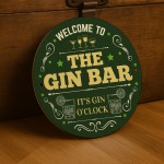 The Gin Bar Sign Acrylic Bar Signs For Home Bar Outside Welcome