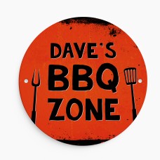 Personalised BBQ Zone Sign For Garden Acrylic BBQ Signs For Home