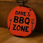 Personalised BBQ Zone Sign For Garden Acrylic BBQ Signs For Home