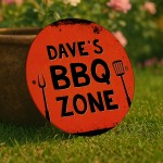 Personalised BBQ Zone Sign For Garden Acrylic BBQ Signs For Home
