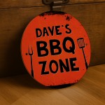 Personalised BBQ Zone Sign For Garden Acrylic BBQ Signs For Home