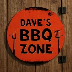 Personalised BBQ Zone Sign For Garden Acrylic BBQ Signs For Home