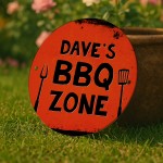 Personalised BBQ Zone Sign For Garden Acrylic BBQ Signs For Home