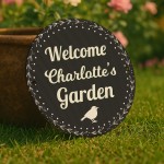 Personalised Garden Sign For Outside Hanging Welcome Sign