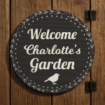 Personalised Garden Sign For Outside Hanging Welcome Sign