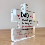 Gifts for Dad Fathers Day Puzzle Plaque Gift for Him Dad Gifts