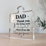 Gifts for Dad For Fathers Day Puzzle Acrylic Plaque Dad Gifts