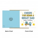 Happy Birthday Card For Dad With Kraft Envelope Included