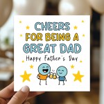 Cheers For Being A Great Dad Funny Fathers Day Card From Son