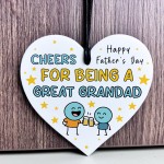 Cheers For Being A Great Grandad Funny Fathers Day Gift