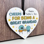Cheers For Being A Great Grandad Funny Fathers Day Gift