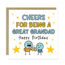 Happy Birthday Card For Grandad With Kraft Envelope Included