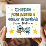 Happy Birthday Card For Grandad With Kraft Envelope Included