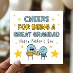 Funny Card For Grandad For Fathers Day CHEERS Card With Envelope