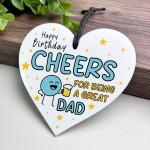 Funny Birthday Gift For Dad Cheers For Being A Great Dad 