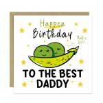 Happy Birthday To The Best Daddy Card With Kraft Envelope