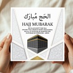 Hajj Mubarak Card With Kraft Envelope Included Card For Family