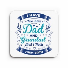 Dad and Grandad Coaster Rock Them Both Novelty Gift Father's Day