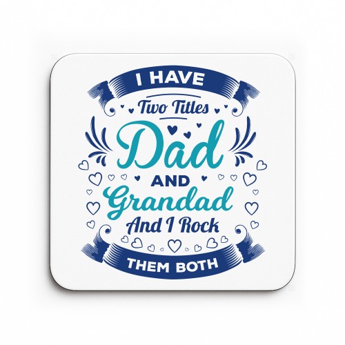 Dad and Grandad Coaster Rock Them Both Novelty Gift Father's Day