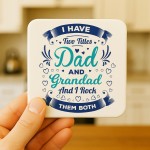 Dad and Grandad Coaster Rock Them Both Novelty Gift Father's Day