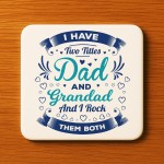 Dad and Grandad Coaster Rock Them Both Novelty Gift Father's Day