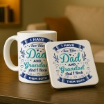 Dad Gifts from Daughter Son Fathers Day Birthday Mug Coaster Set