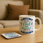 Dad Gifts from Daughter Son Fathers Day Birthday Mug Coaster Set