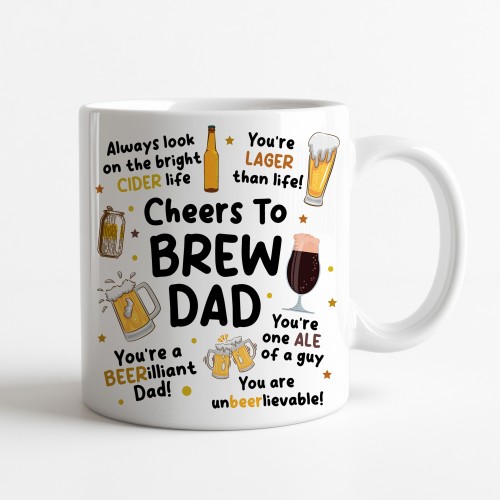 Funny Dad Gift Dad Coffee Mug Cheers To Brew Dad Gift