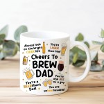 Funny Dad Gift Dad Coffee Mug Cheers To Brew Dad Gift