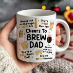 Funny Dad Gift Dad Coffee Mug Cheers To Brew Dad Gift
