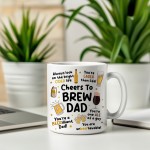 Funny Dad Gift Dad Coffee Mug Cheers To Brew Dad Gift