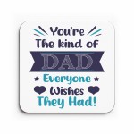 Dad Coaster Gift From Daughter and Son Novelty Fathers Day Gift 
