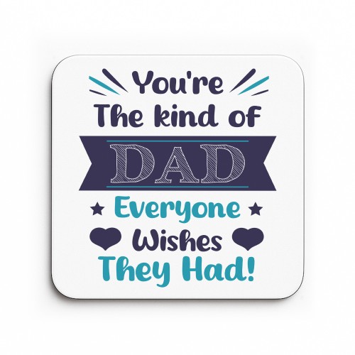 Dad Coaster Gift From Daughter and Son Novelty Fathers Day Gift 