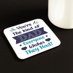 Dad Coaster Gift From Daughter and Son Novelty Fathers Day Gift 
