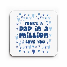 Dad In A Million Novelty Coaster Gift For Fathers Day Birthday