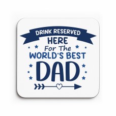 Worlds Best Dad Coaster Gift For Fathers Day Birthday Gift