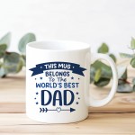 World's Best Dad Ceramic Coster Gift For Fathers Day Birthday