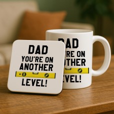 Dad Mug and Coaster Set For Fathers Day Birthday Dad Gifts