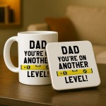 Dad Mug and Coaster Set For Fathers Day Birthday Dad Gifts
