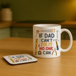 Dad Mug and Coaster Funny DIY Handyman Gift For Fathers Day 