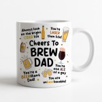 Funny Dad Mug and Coaster Novelty Gift For Dad Fathers Day 