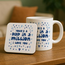 Gifts For Dad Mug and Coaster For Birthday Fathers Day Dad 