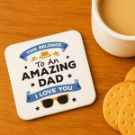 Amazing Dad Coaster Gift For Fathers Day Birthday Gift For Dad