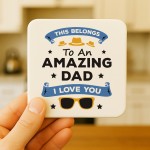 Amazing Dad Coaster Gift For Fathers Day Birthday Gift For Dad