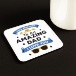 Amazing Dad Coaster Gift For Fathers Day Birthday Gift For Dad