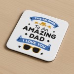 Amazing Dad Coaster Gift For Fathers Day Birthday Gift For Dad