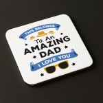 Amazing Dad Coaster Gift For Fathers Day Birthday Gift For Dad