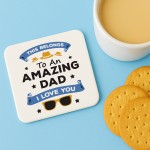 Amazing Dad Coaster Gift For Fathers Day Birthday Gift For Dad